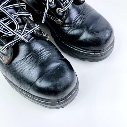 vintage 90s roots tuff leather hiking boots - size 6