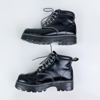 vintage 90s roots tuff leather hiking boots - size 6