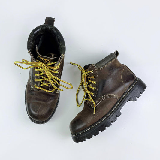 vintage 00s roots tuff leather hiking boots - size 6