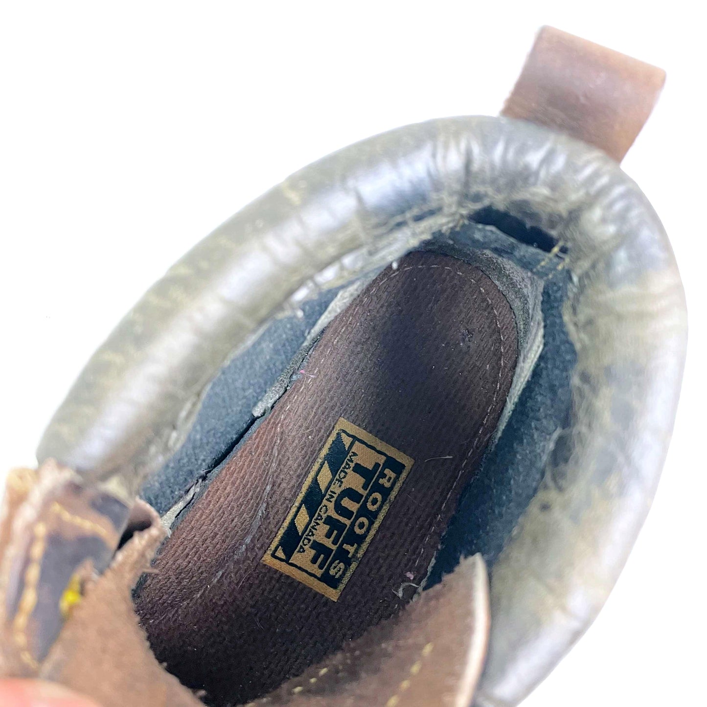 vintage 00s roots tuff leather hiking boots - size 6