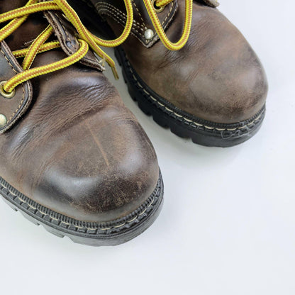 vintage 00s roots tuff leather hiking boots - size 6