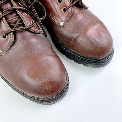 vintage 00's roots tuff leather hiking boots - size 9