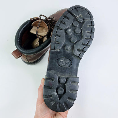 vintage 00's roots tuff leather hiking boots - size 9