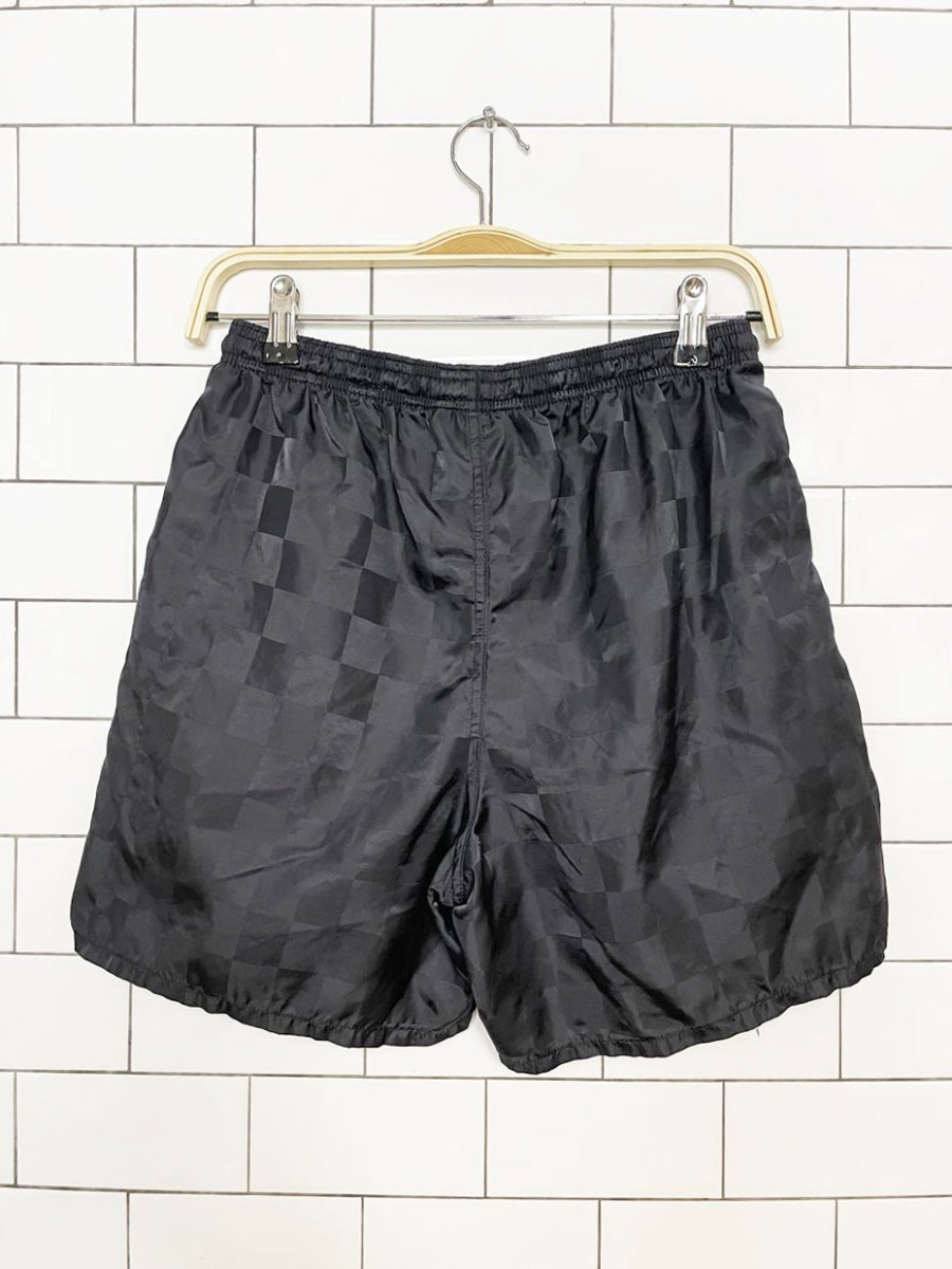 umbro sateen checker sporty prep athletic shorts - good market thrift store