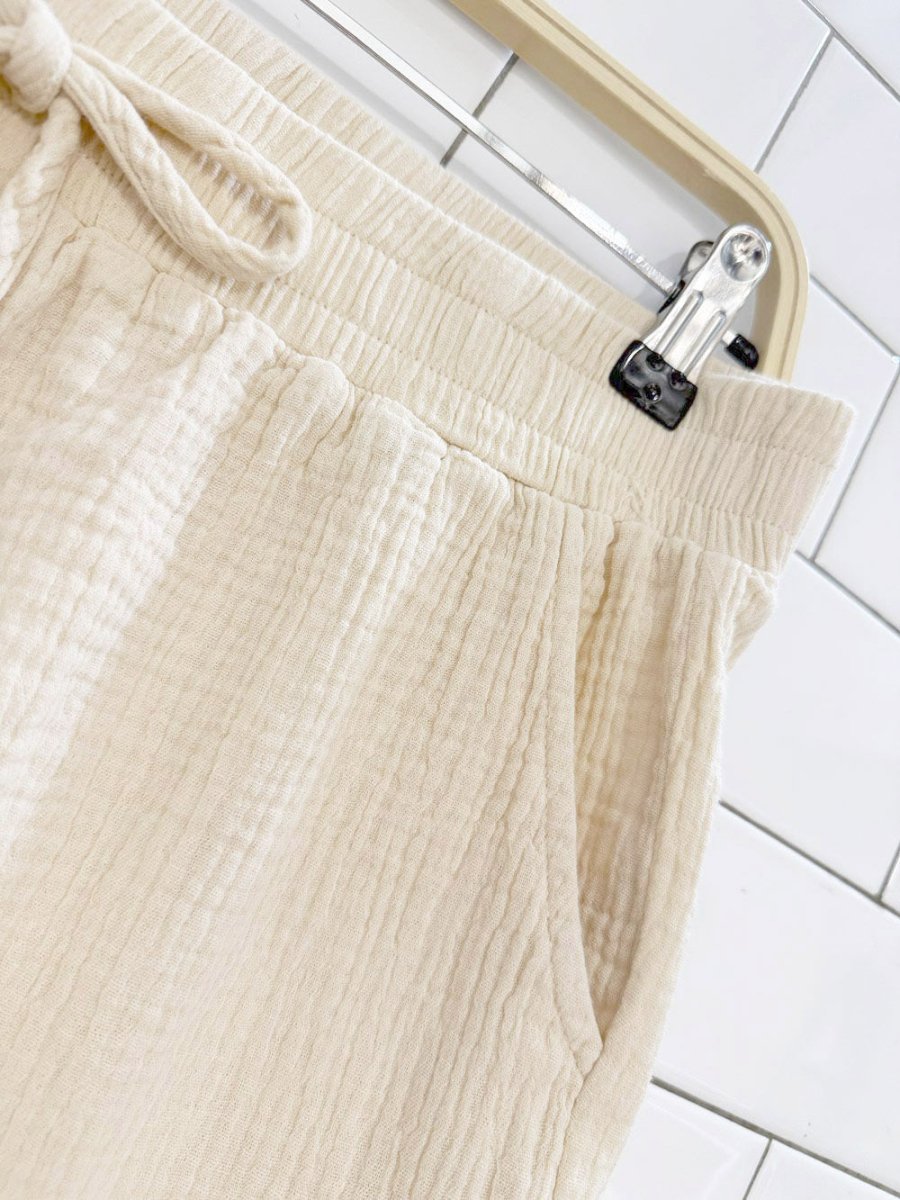 umgee USA gauze cotton fringe hem lounge shorts - good market thrift store