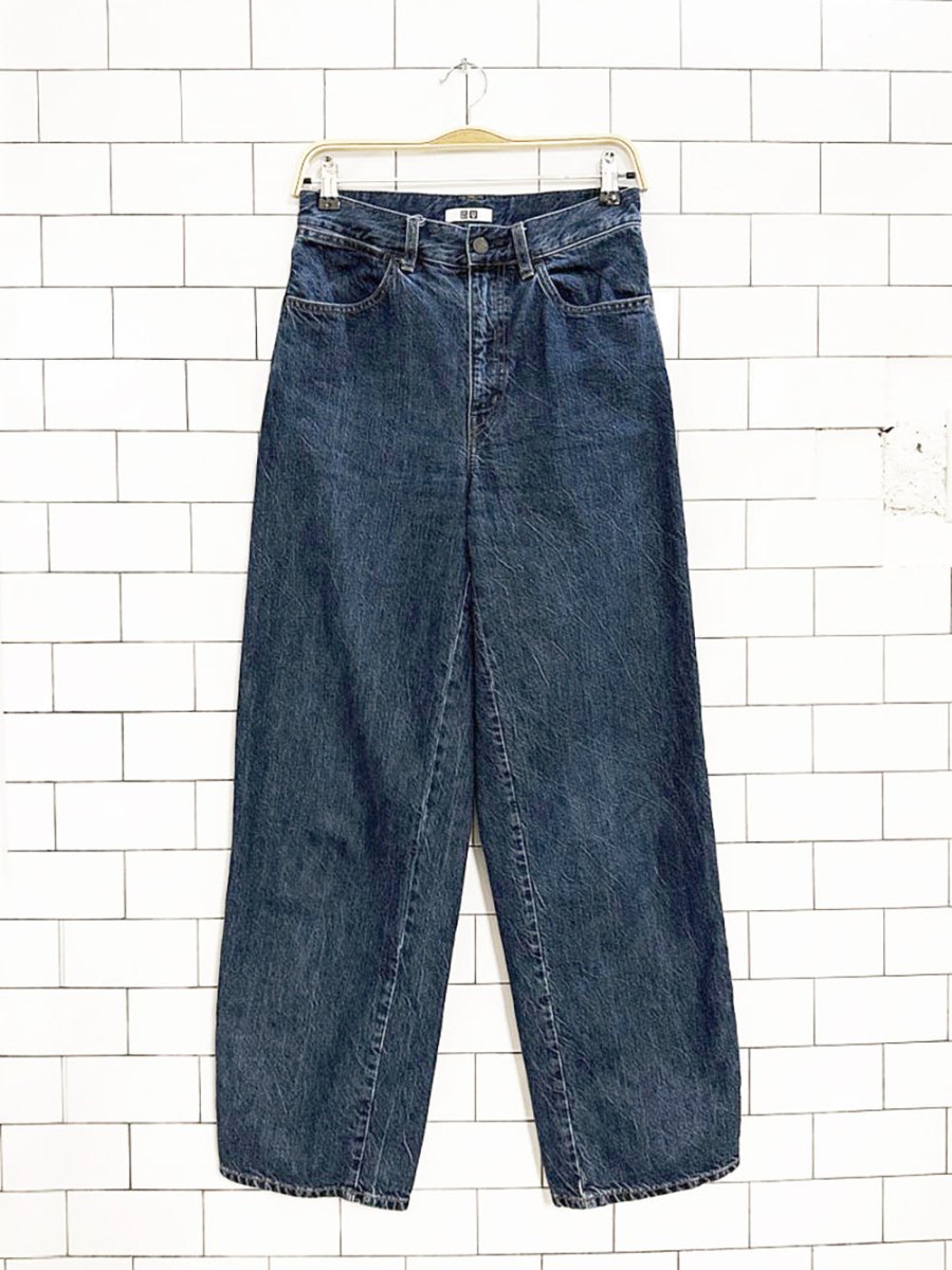 uniqlo high waisted slouchy barrel jeans - good market thrift store