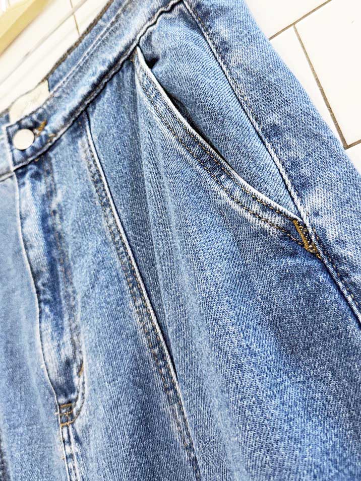 universal thread a - line full denim maxi skirt - good market thrift store