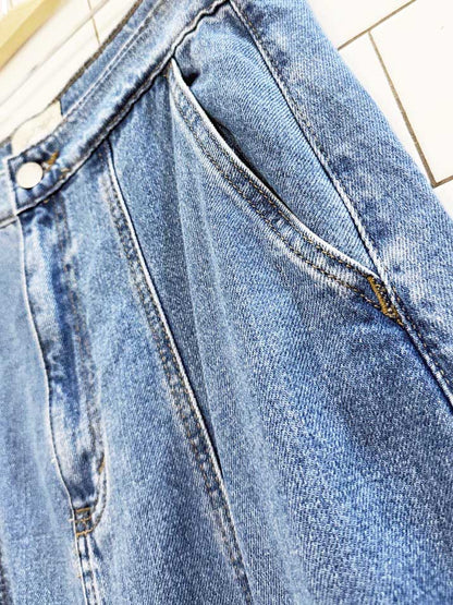 universal thread a - line full denim maxi skirt - good market thrift store