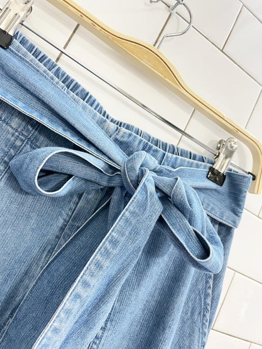 universal thread belted denim midi skirt - good market thrift store