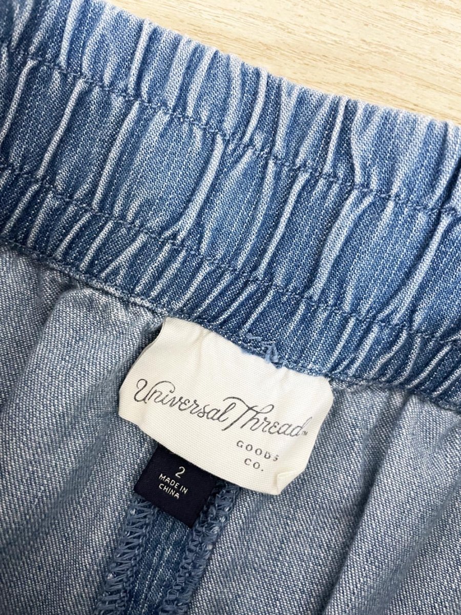 universal thread belted denim midi skirt - good market thrift store
