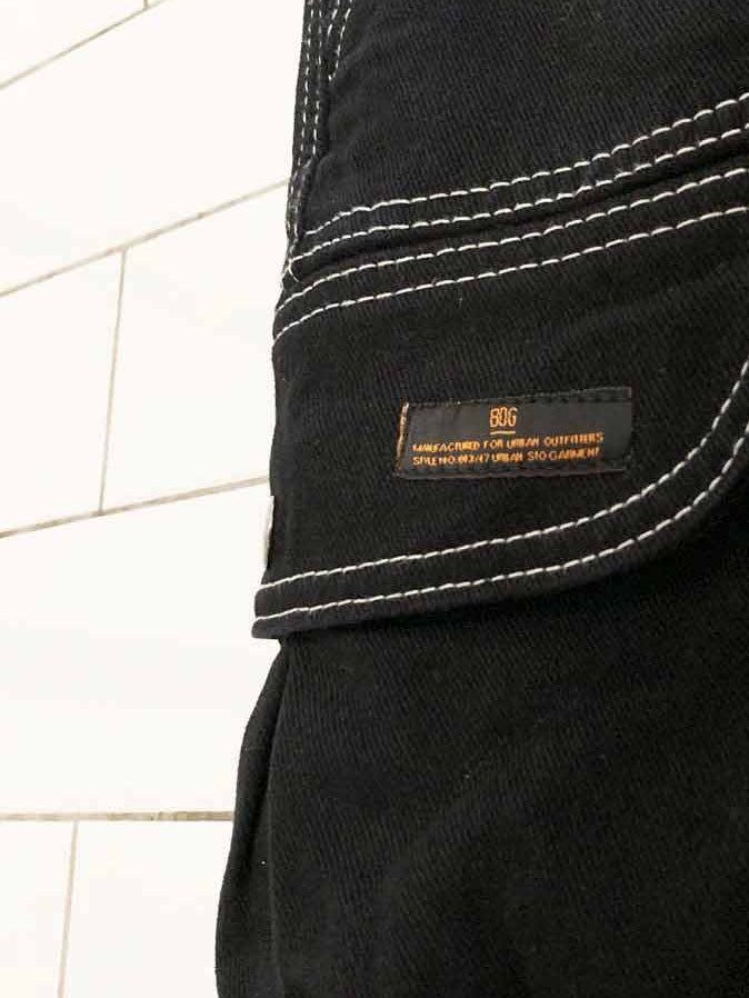 UO bdg contrast stitch cargo denim utility pants | urban outfitters - good market thrift store