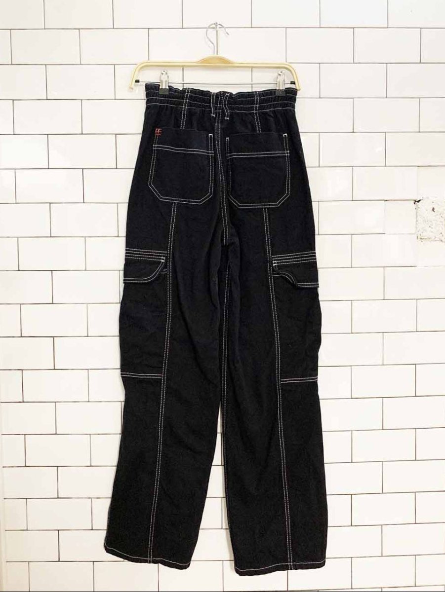 UO bdg contrast stitch cargo denim utility pants | urban outfitters - good market thrift store