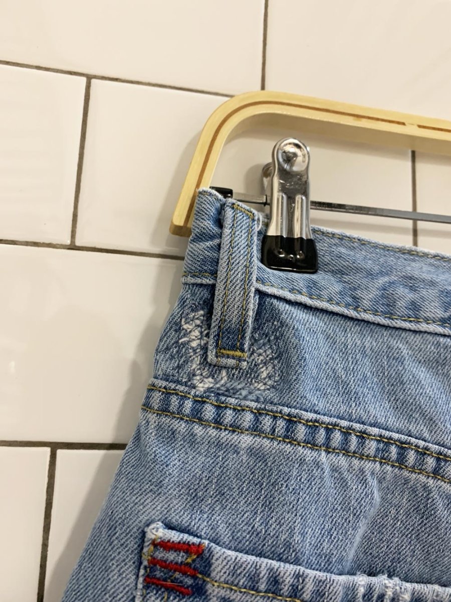 UO bdg denim high rise rolled up shorts - good market thrift store