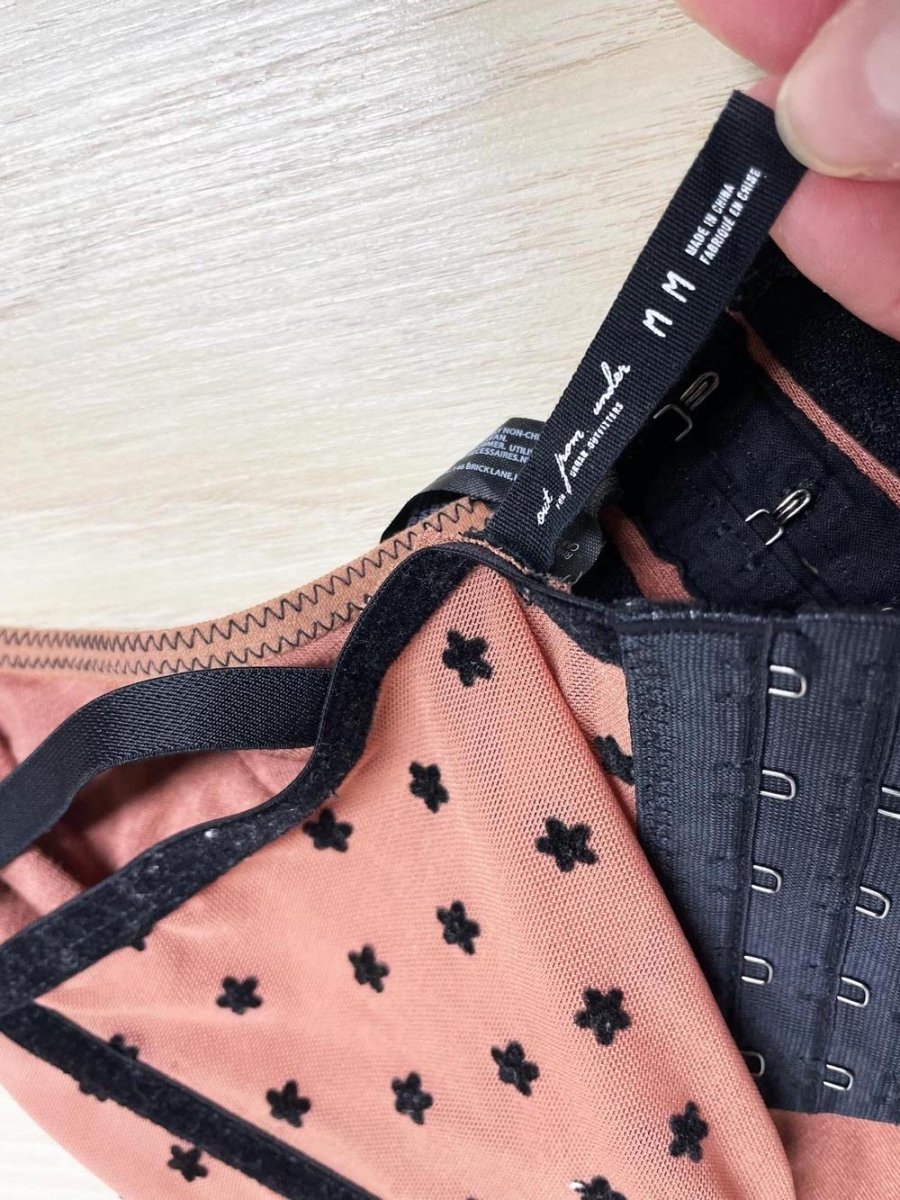UO out from under flocked stars corset bustier | urban outfitters - good market thrift store