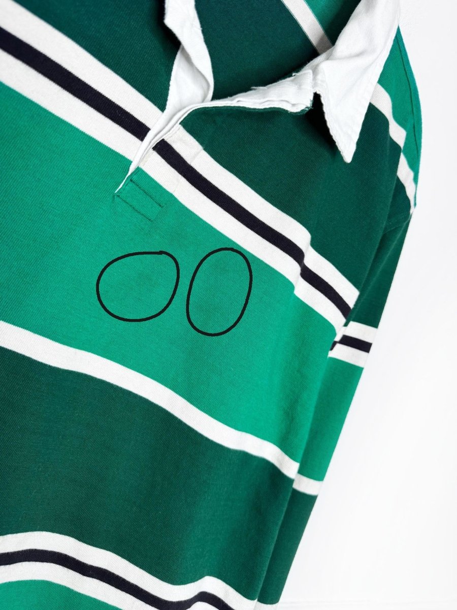 urban outfitters rugby cropped striped long sleeve shirt - good market thrift store