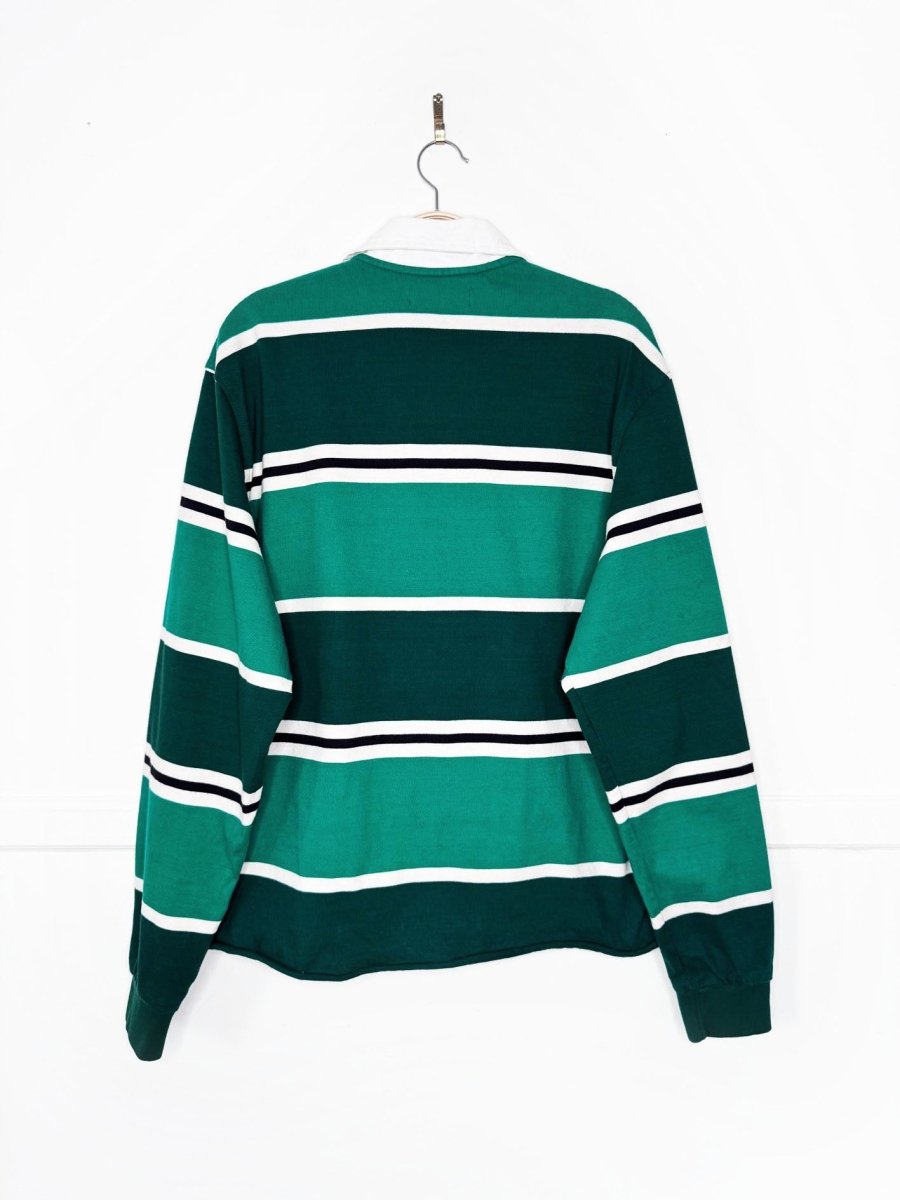urban outfitters rugby cropped striped long sleeve shirt - good market thrift store