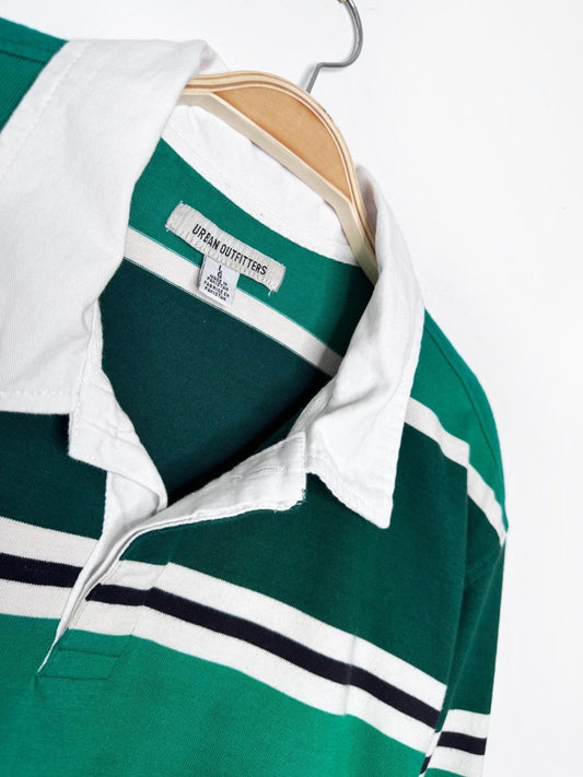 urban outfitters rugby cropped striped long sleeve shirt - good market thrift store