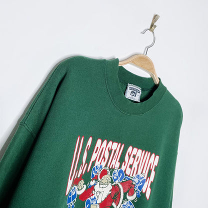 vintage 90s lee us postal service santa crew