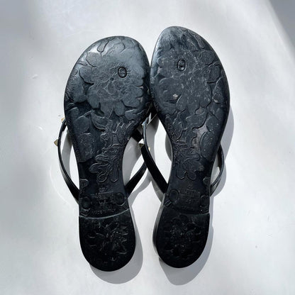 rework x valentino rockstud thong sandals