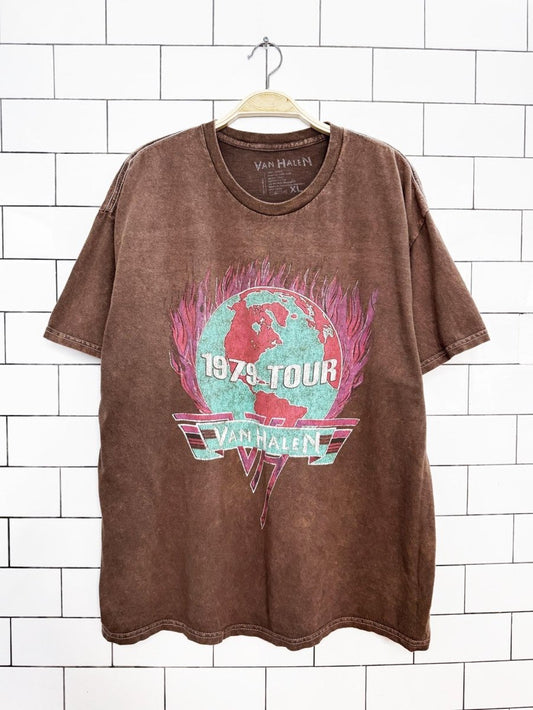 van halen '79 world tour reprint oversized band tee - good market thrift store