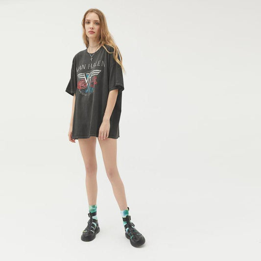 UO van halen roses t-shirt dress