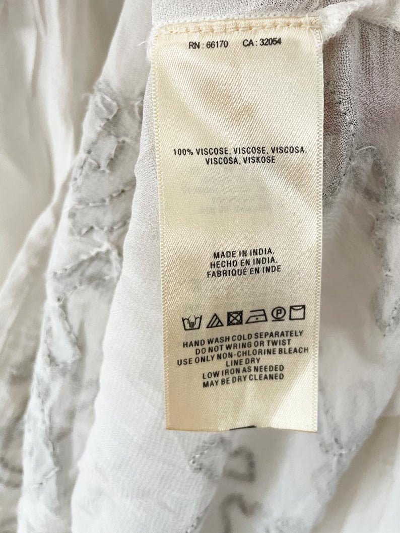 vanessa virginia diem beaded boho sheer flowy peasant top | made in india | anthropologie - good market thrift store