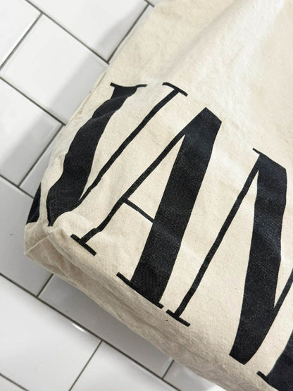 vanity fair logo print tote bag - good market thrift store