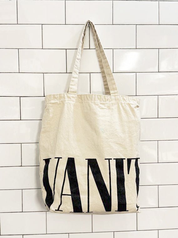 vanity fair logo print tote bag - good market thrift store