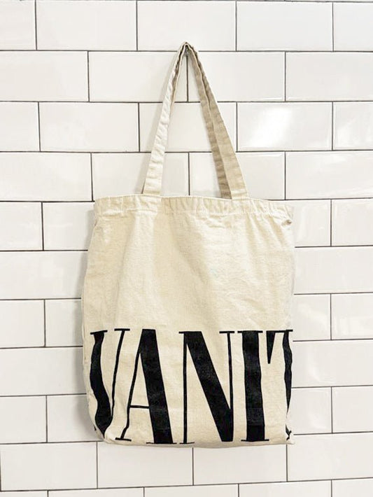 vanity fair logo print tote bag - good market thrift store
