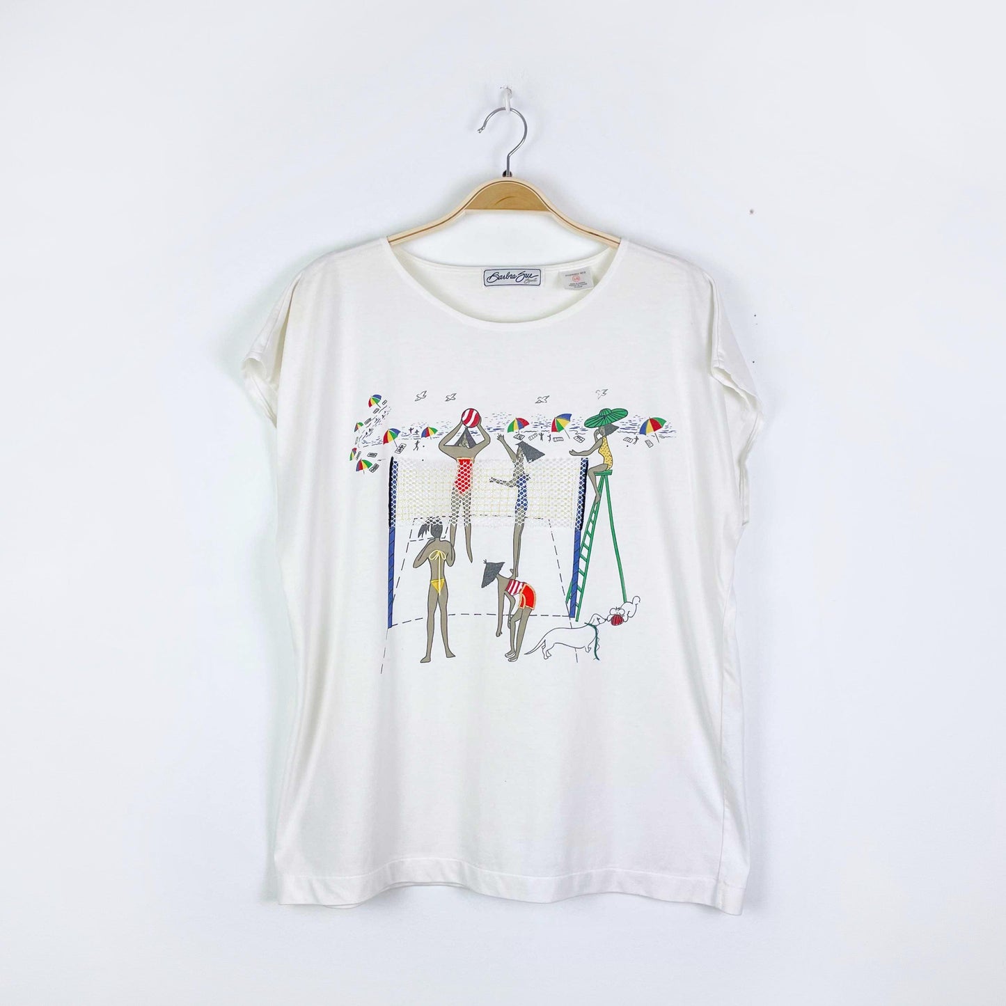 vintage barbara sue sport beach volleyball tee