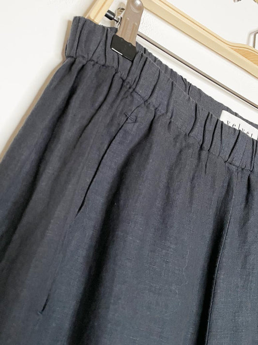 velvet by graham & spencer lola 100% linen wide leg pants | made in usa | anthropologie - good market thrift store