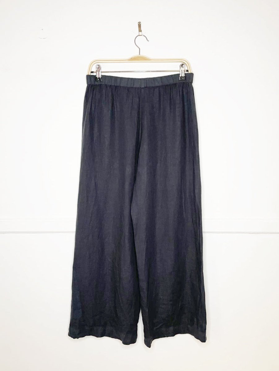 velvet by graham & spencer lola 100% linen wide leg pants | made in usa | anthropologie - good market thrift store