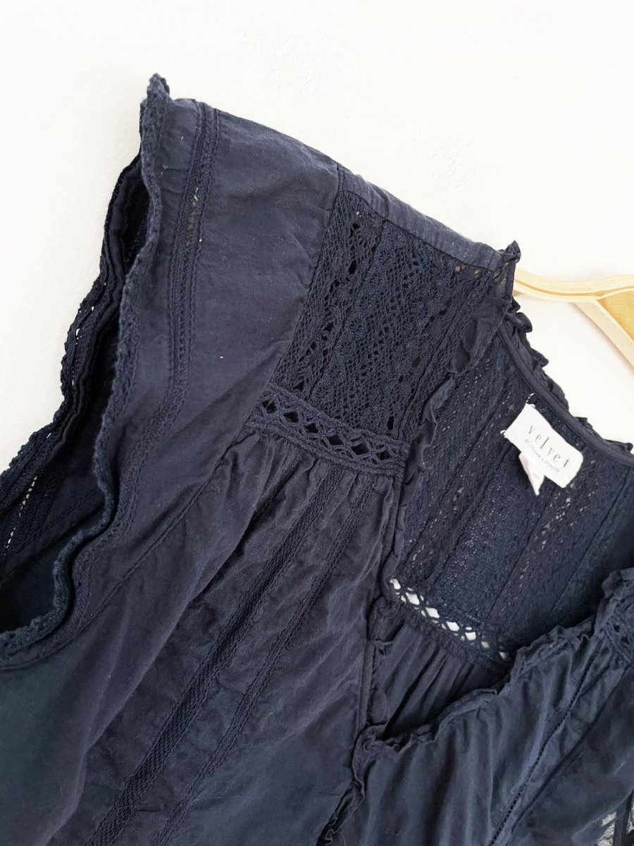 velvet by graham & spencer skye boho eylet summer top | anthropologie - good market thrift store