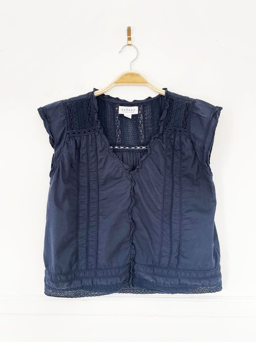 velvet by graham & spencer skye boho eylet summer top | anthropologie - good market thrift store