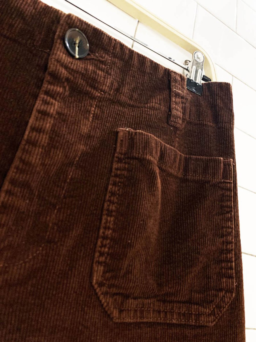 velvet heart chunky cord patch pocket cropped wide leg pants | anthropologie - good market thrift store