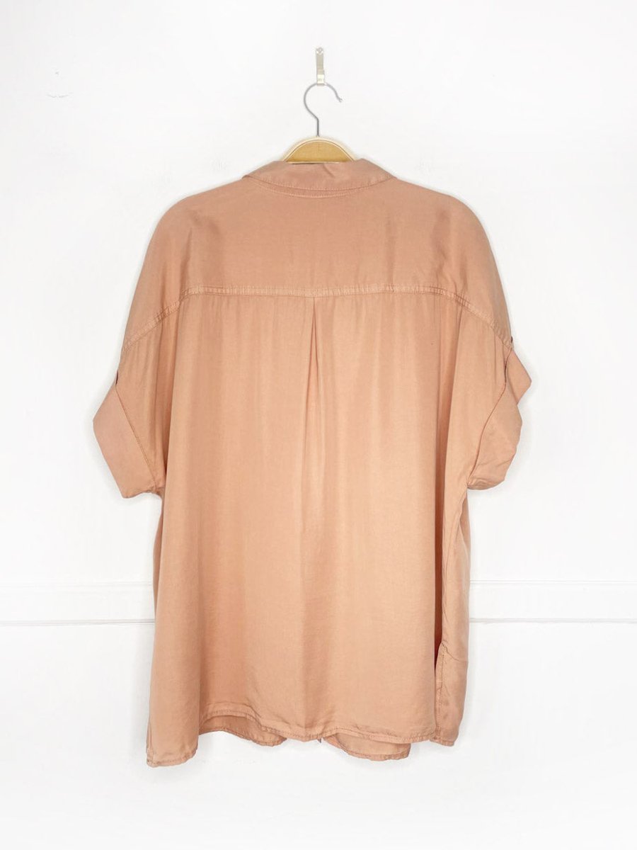 velvet heart oversized boxy full button shirt - good market thrift store