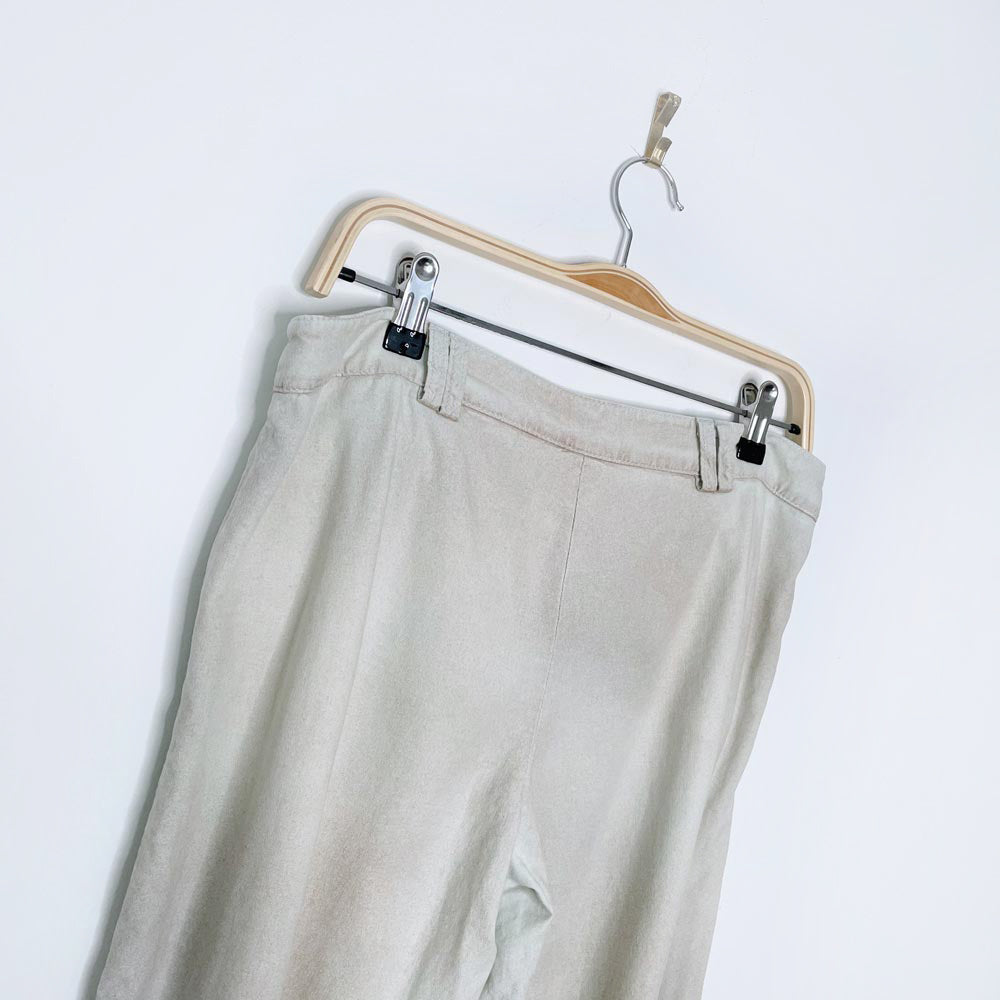 vintage 00s versace low rise grunge wide leg linen pants