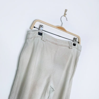 vintage 00s versace low rise grunge wide leg linen pants