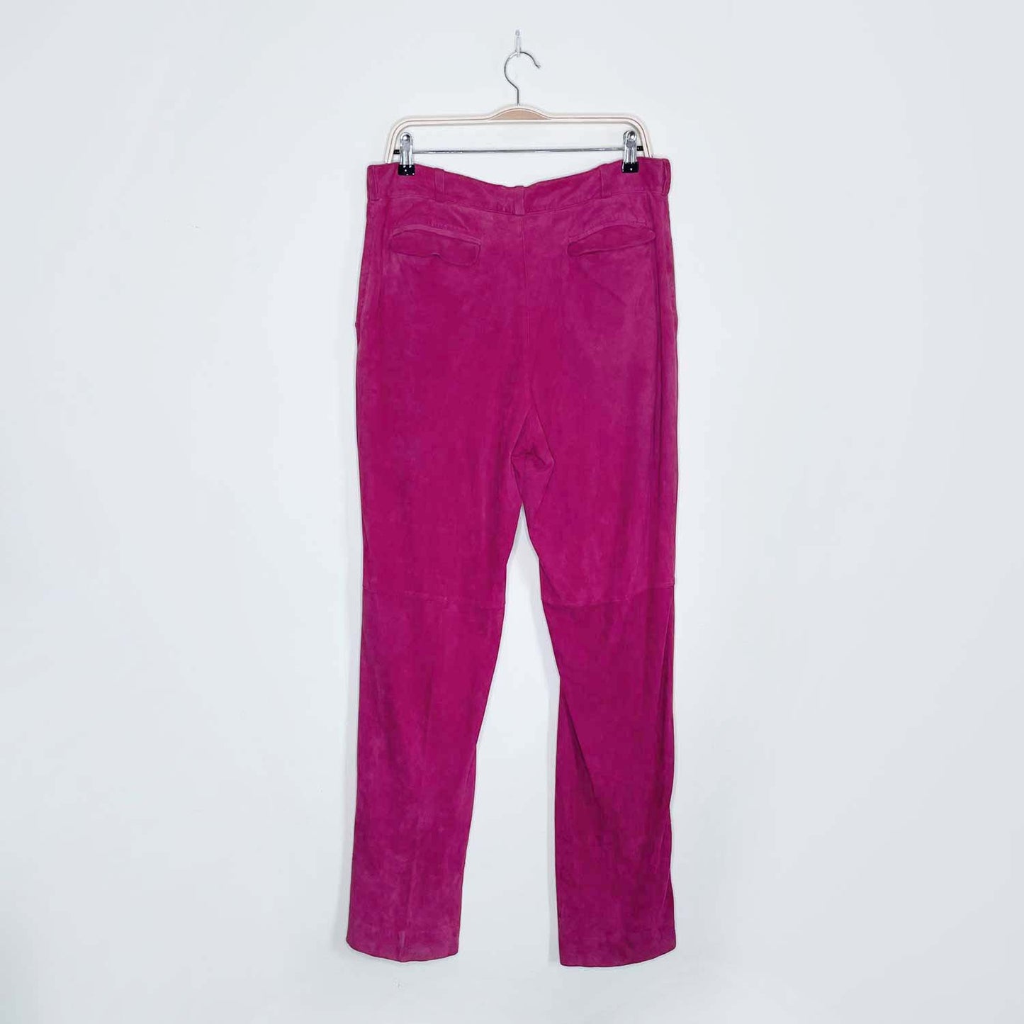 vintage 80s gianni versace pink suede pants - size 34