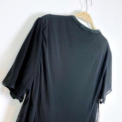 vintage 90s versace v2 classic black sheer tee - size medium