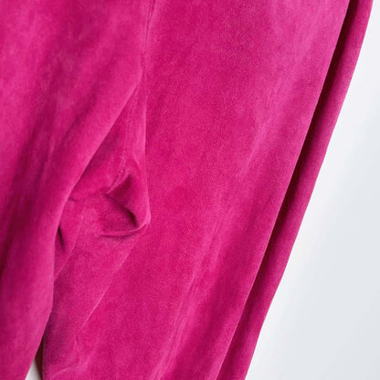 vintage 80s gianni versace pink suede pants - size 34