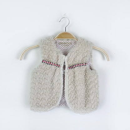 osh kosh faux fur boho vest - size 4T-5T