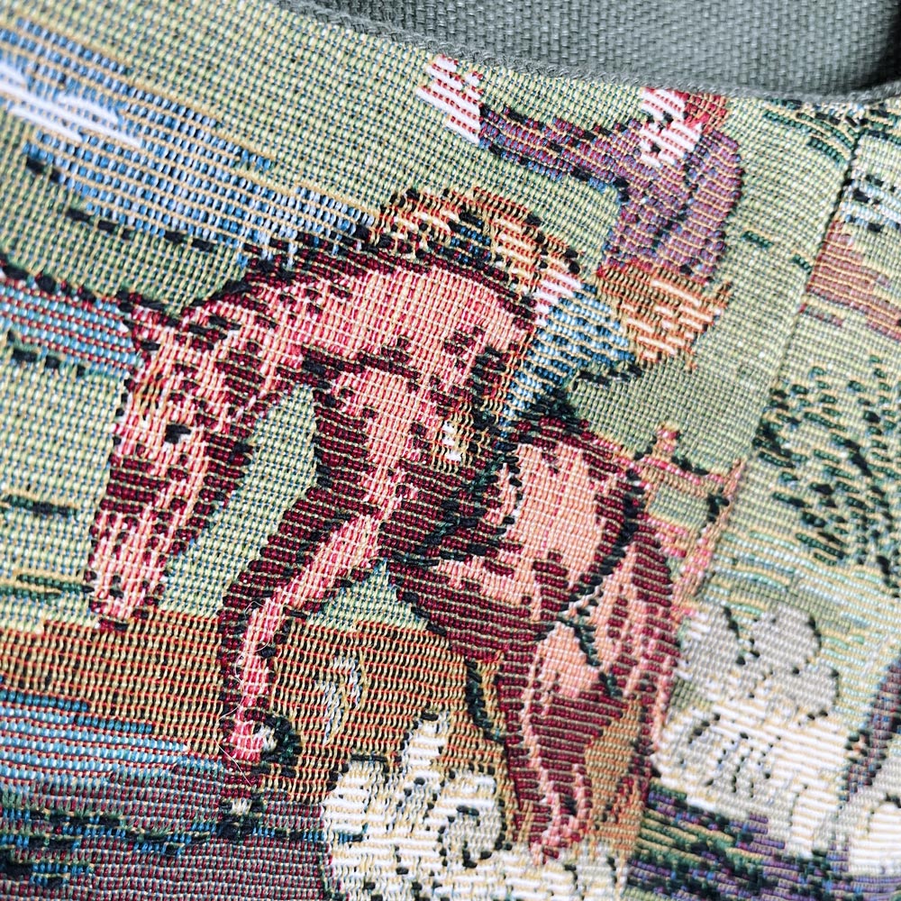 vintage skull concho woven outback tapestry vest