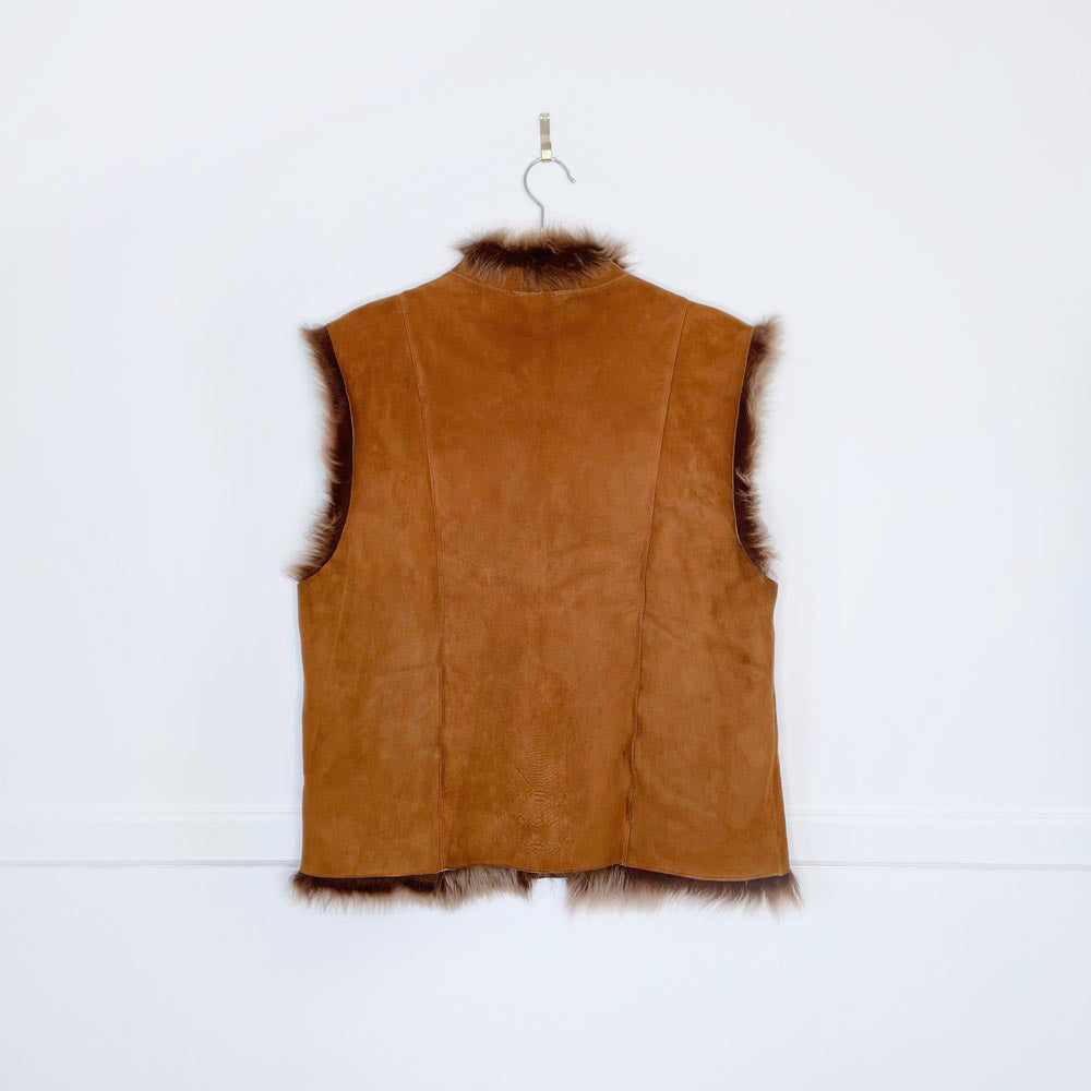 vintage rizal france sheepskin vest