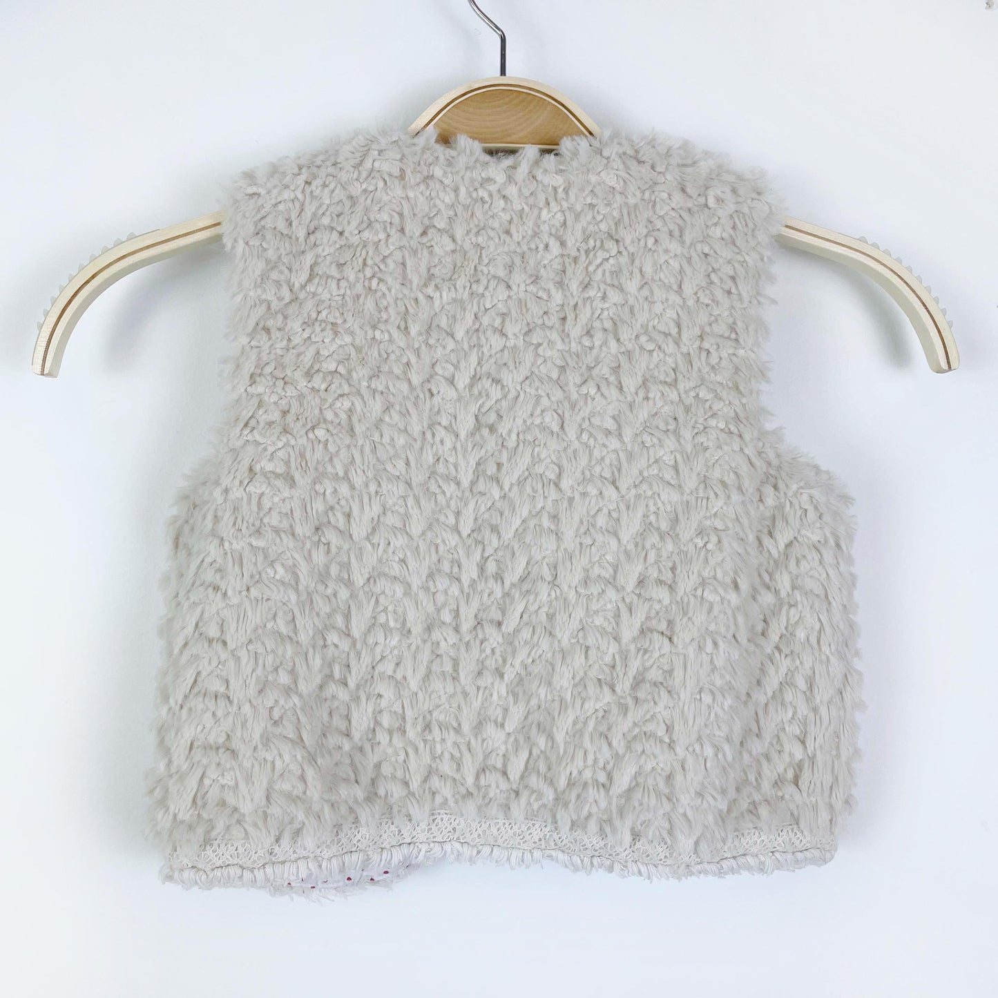 osh kosh faux fur boho vest - size 4T-5T