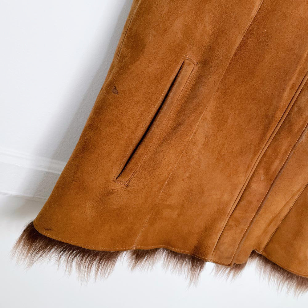 vintage rizal france sheepskin vest