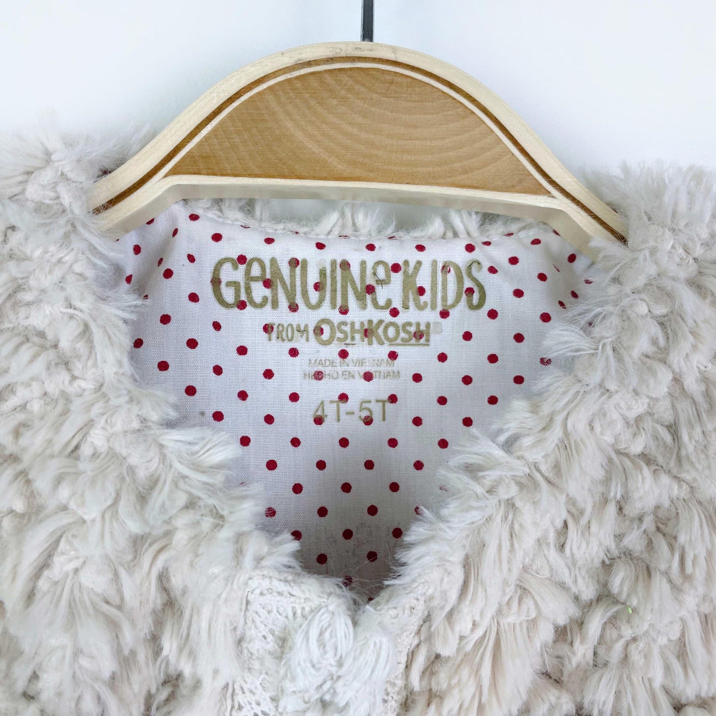 osh kosh faux fur boho vest - size 4T-5T