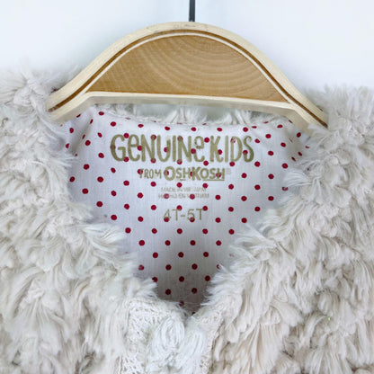 osh kosh faux fur boho vest - size 4T-5T