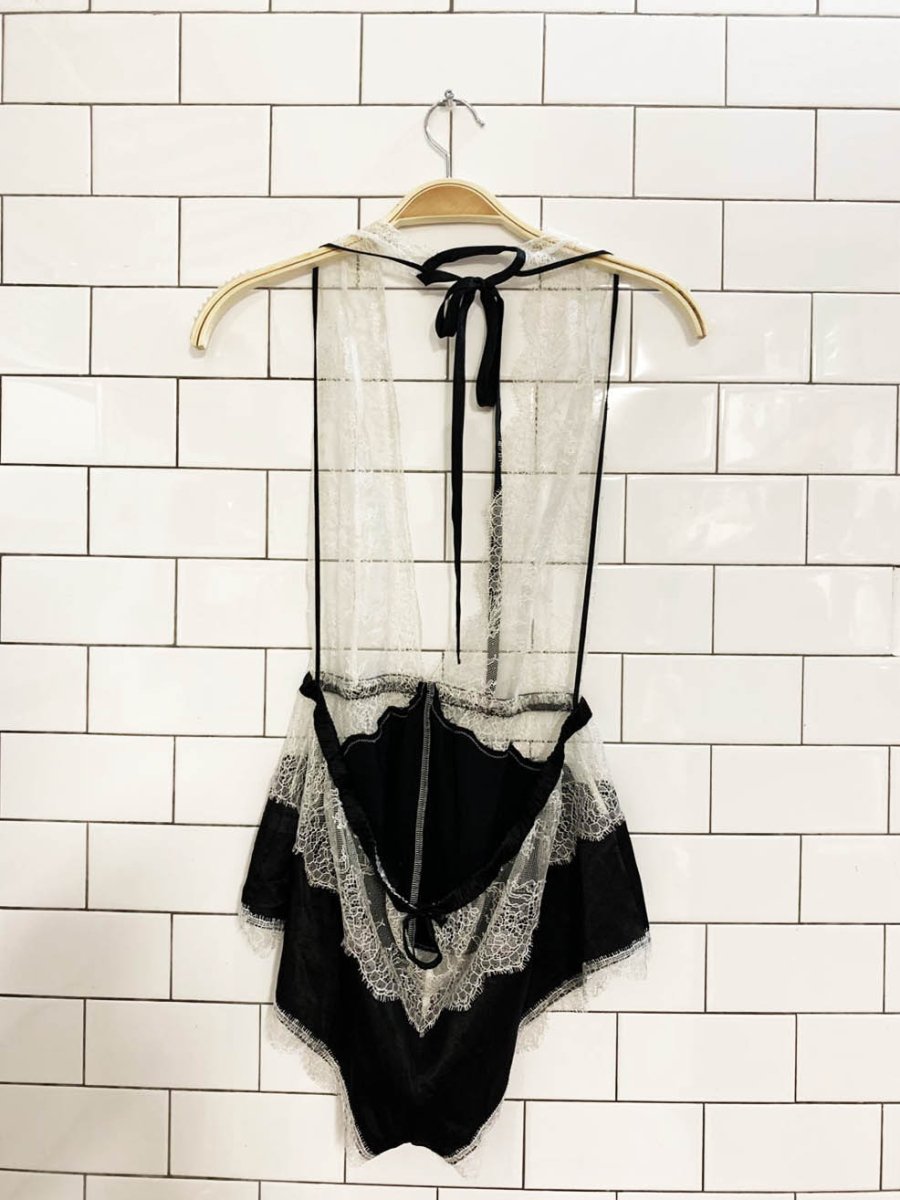 victoria's secret sheer lace lingerie slip romper - good market thrift store