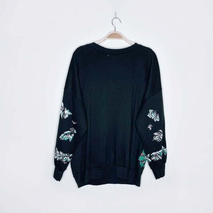 vintage made in usa winter village puff graphic crew